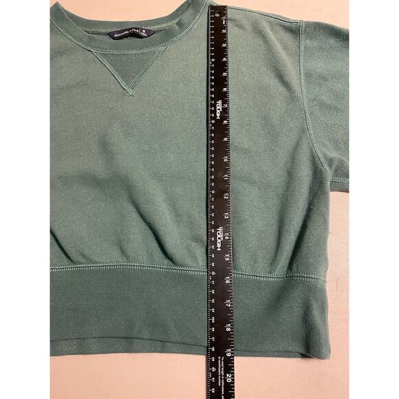 Abercrombie & Fitch Sweater Womens Size Medium Green Casual School Crew Neck - Picture 9 of 10